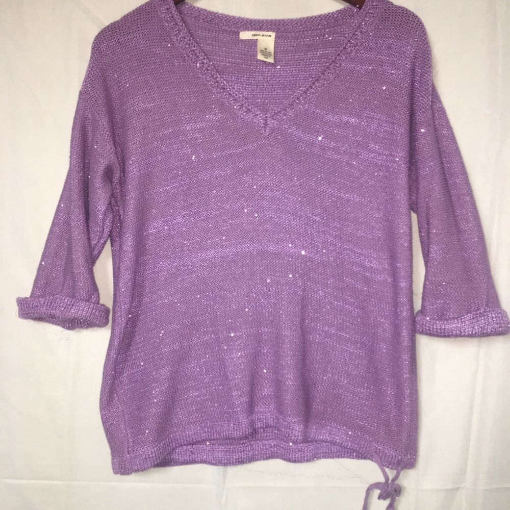 DKNY MEDIUM purple sparkly sweater